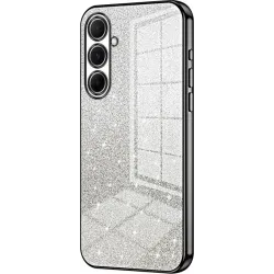 Phonesta Crystal Sparkle Silicone Back Cover hoesje voor Samsung Galaxy A56 - Zwart