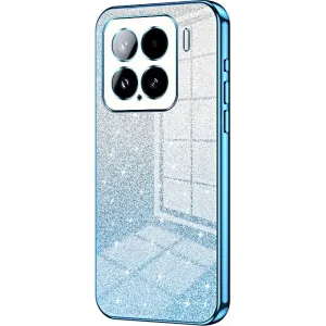 Phonesta Crystal Sparkle Silicone Back Cover hoesje voor Xiaomi 15 - Blauw