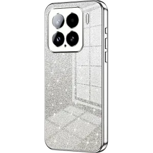 Phonesta Crystal Sparkle Silicone Back Cover hoesje voor Xiaomi 15 - Zilver