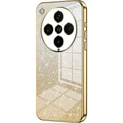 Phonesta Crystal Sparkle Silicone Back Cover hoesje voor Oppo Find X8 Pro - Goud