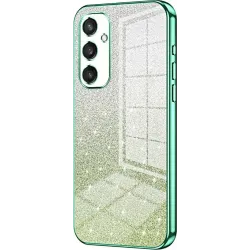 Phonesta Crystal Sparkle Silicone Back Cover hoesje voor Samsung Galaxy S25 - Groen