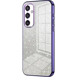 Phonesta Crystal Sparkle Silicone Back Cover hoesje voor Samsung Galaxy S25 - Paars