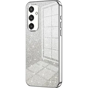 Phonesta Crystal Sparkle Silicone Back Cover hoesje voor Samsung Galaxy S25 - Zilver