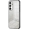 Phonesta Crystal Sparkle Silicone Back Cover hoesje voor Samsung Galaxy S25 - Zwart