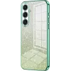 Phonesta Crystal Sparkle Silicone Back Cover hoesje voor Samsung Galaxy S25 Plus - Groen
