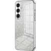 Phonesta Crystal Sparkle Silicone Back Cover hoesje voor Samsung Galaxy S25 Plus - Zilver