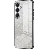 Phonesta Crystal Sparkle Silicone Back Cover hoesje voor Samsung Galaxy S25 Plus - Zwart