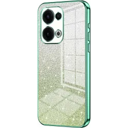 Phonesta Crystal Sparkle Silicone Back Cover hoesje voor Oppo Reno13 - Groen