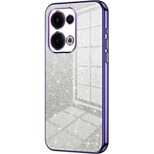 Phonesta Crystal Sparkle Silicone Back Cover hoesje voor Oppo Reno13 - Paars