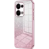 Phonesta Crystal Sparkle Silicone Back Cover hoesje voor Oppo Reno13 - Roze