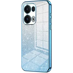Phonesta Crystal Sparkle Silicone Back Cover hoesje voor Oppo Reno13 Pro - Blauw