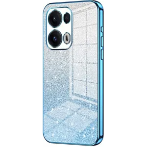 Phonesta Crystal Sparkle Silicone Back Cover hoesje voor Oppo Reno13 Pro - Blauw