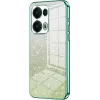 Phonesta Crystal Sparkle Silicone Back Cover hoesje voor Oppo Reno13 Pro - Groen