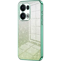Phonesta Crystal Sparkle Silicone Back Cover hoesje voor Oppo Reno13 Pro - Groen