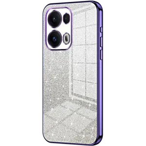 Phonesta Crystal Sparkle Silicone Back Cover hoesje voor Oppo Reno13 Pro - Paars
