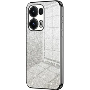 Phonesta Crystal Sparkle Silicone Back Cover hoesje voor Oppo Reno13 Pro - Zwart