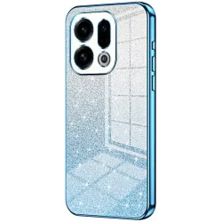Phonesta Crystal Sparkle Silicone Back Cover hoesje voor Oppo Find X9 - Blauw