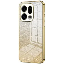 Phonesta Crystal Sparkle Silicone Back Cover hoesje voor Oppo Find X9 - Goud