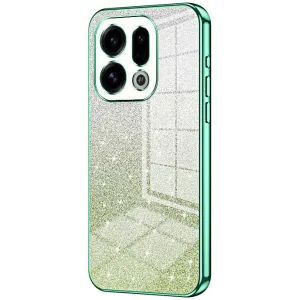 Phonesta Crystal Sparkle Silicone Back Cover hoesje voor Oppo Find X9 - Groen