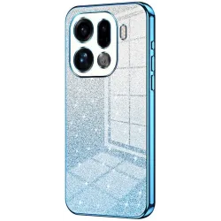 Phonesta Crystal Sparkle Silicone Back Cover hoesje voor Oppo Find X9 Pro - Blauw