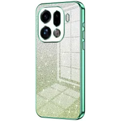 Phonesta Crystal Sparkle Silicone Back Cover hoesje voor Oppo Find X9 Pro - Groen
