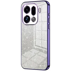 Phonesta Crystal Sparkle Silicone Back Cover hoesje voor Oppo Find X9 Pro - Paars