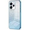 Phonesta Crystal Sparkle Silicone Back Cover hoesje voor Oppo Reno15 - Blauw