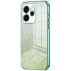 Phonesta Crystal Sparkle Silicone Back Cover hoesje voor Oppo Reno15 - Groen