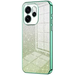 Phonesta Crystal Sparkle Silicone Back Cover hoesje voor Oppo Reno15 - Groen