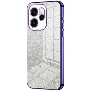 Phonesta Crystal Sparkle Silicone Back Cover hoesje voor Oppo Reno15 - Paars
