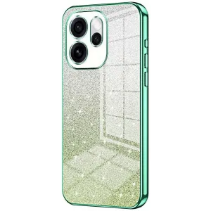 Phonesta Crystal Sparkle Silicone Back Cover hoesje voor Oppo Reno15 Pro - Groen