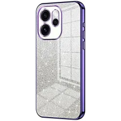 Phonesta Crystal Sparkle Silicone Back Cover hoesje voor Oppo Reno15 Pro - Paars