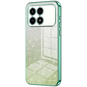 Phonesta Crystal Sparkle Silicone Back Cover hoesje voor Xiaomi Poco F8 Pro - Groen