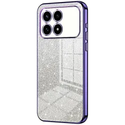 Phonesta Crystal Sparkle Silicone Back Cover hoesje voor Xiaomi Poco F8 Pro - Paars