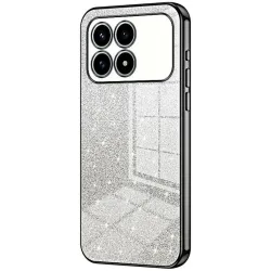 Phonesta Crystal Sparkle Silicone Back Cover hoesje voor Xiaomi Poco F8 Pro - Zwart