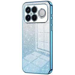 Phonesta Crystal Sparkle Silicone Back Cover hoesje voor Xiaomi Poco F8 Ultra - Blauw