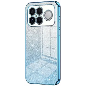 Phonesta Crystal Sparkle Silicone Back Cover hoesje voor Xiaomi Poco F8 Ultra - Blauw