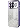 Phonesta Crystal Sparkle Silicone Back Cover hoesje voor Xiaomi Poco F8 Ultra - Paars