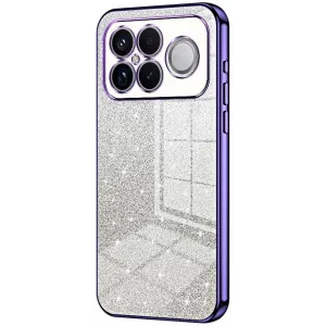 Phonesta Crystal Sparkle Silicone Back Cover hoesje voor Xiaomi Poco F8 Ultra - Paars