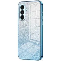 Phonesta Crystal Sparkle Silicone Back Cover hoesje voor Samsung Galaxy A37 - Blauw