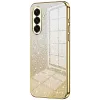Phonesta Crystal Sparkle Silicone Back Cover hoesje voor Samsung Galaxy A37 - Goud
