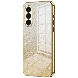 Phonesta Crystal Sparkle Silicone Back Cover hoesje voor Samsung Galaxy A37 - Goud
