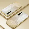 Phonesta Crystal Sparkle Silicone Back Cover hoesje voor Samsung Galaxy A37 - Goud 2