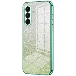 Phonesta Crystal Sparkle Silicone Back Cover hoesje voor Samsung Galaxy A37 - Groen