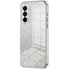 Phonesta Crystal Sparkle Silicone Back Cover hoesje voor Samsung Galaxy A37 - Zilver