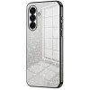 Phonesta Crystal Sparkle Silicone Back Cover hoesje voor Samsung Galaxy A37 - Zwart