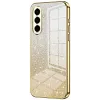 Phonesta Crystal Sparkle Silicone Back Cover hoesje voor Samsung Galaxy A57 - Goud