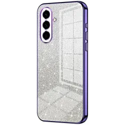 Phonesta Crystal Sparkle Silicone Back Cover hoesje voor Samsung Galaxy A57 - Paars