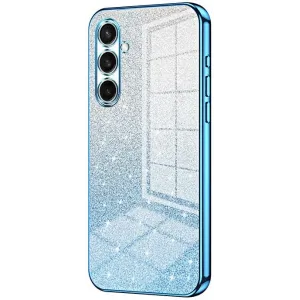 Phonesta Crystal Sparkle Silicone Back Cover hoesje voor Samsung Galaxy S25 FE - Blauw