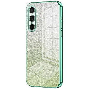 Phonesta Crystal Sparkle Silicone Back Cover hoesje voor Samsung Galaxy S25 FE - Groen